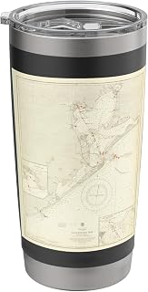 Vintage Galveston Bay TX Map (1914) Stainless Steel Insulated Tumbler
