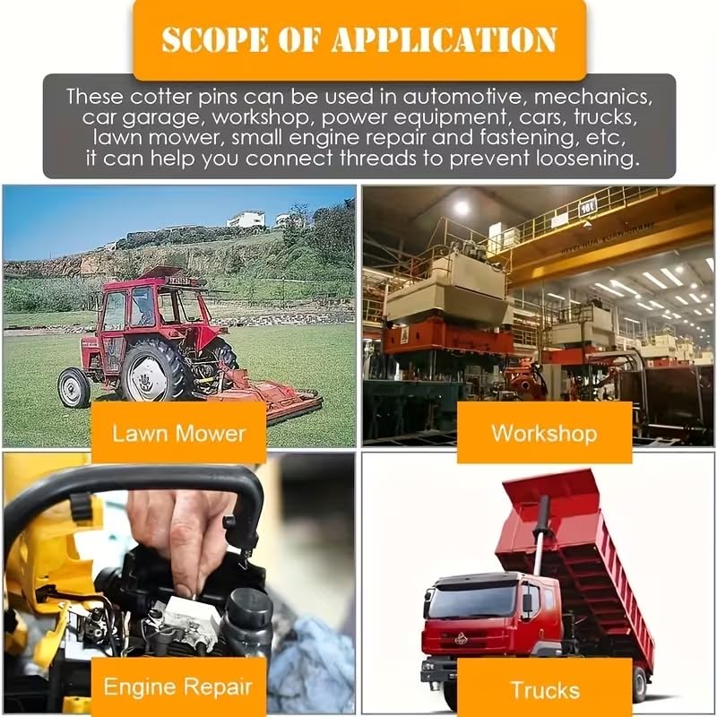 175pcs Cotter Pin kit Elastic Taper Spring Keyway Flat Key, Ensuring Secure and Reliable Mechanical Connections.