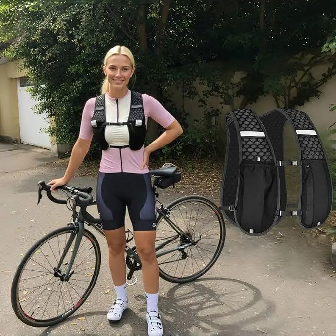 Sports Running Vest - Lightweight Breathable Anti-Bounce Storage Gear with Compartments for Trail Running Outdoor Sports