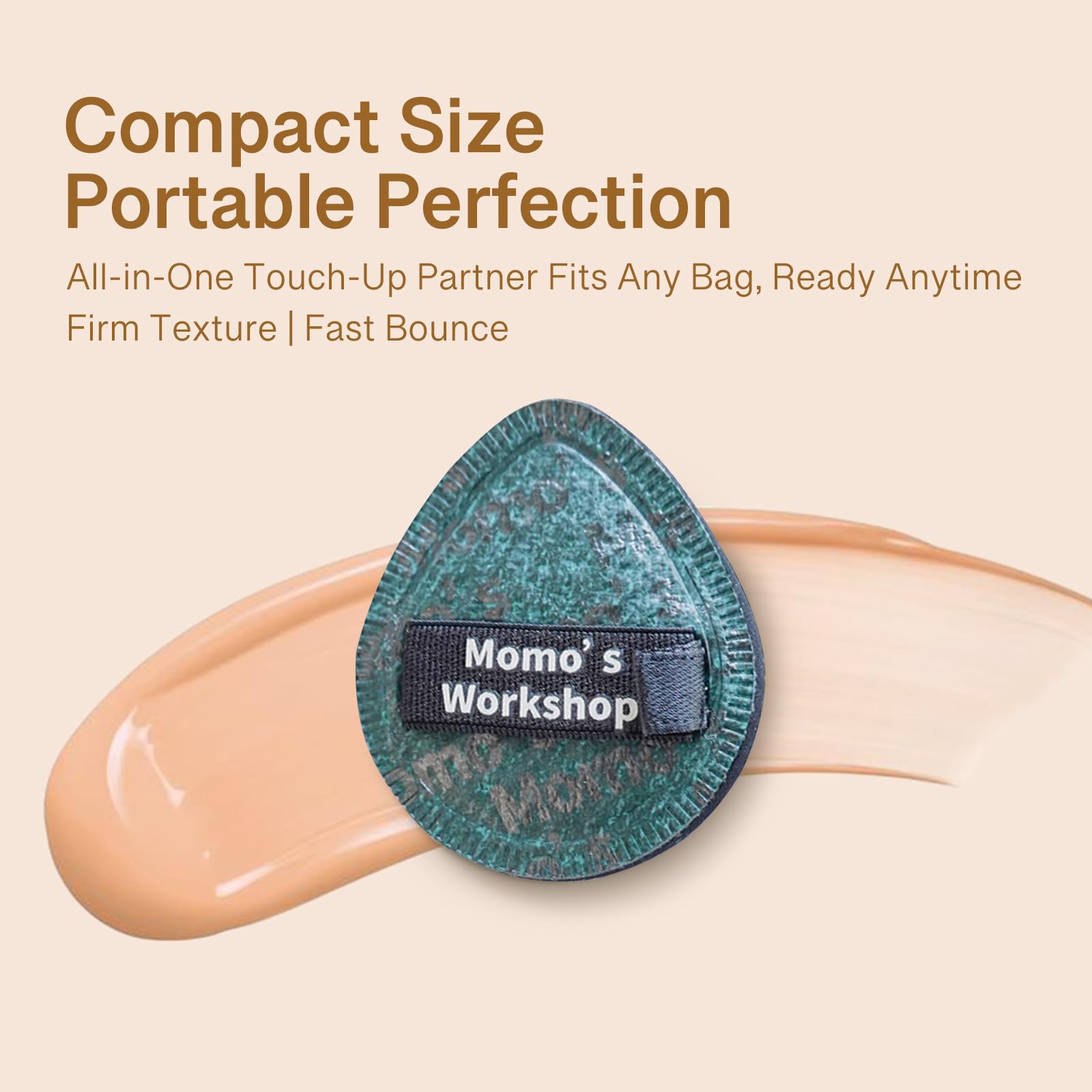 Momo's Workshop Mini Makeup Sponge Puff, Small Face Sponge for Foundation & Concealer, Makeup on Details Targeted - Image 3