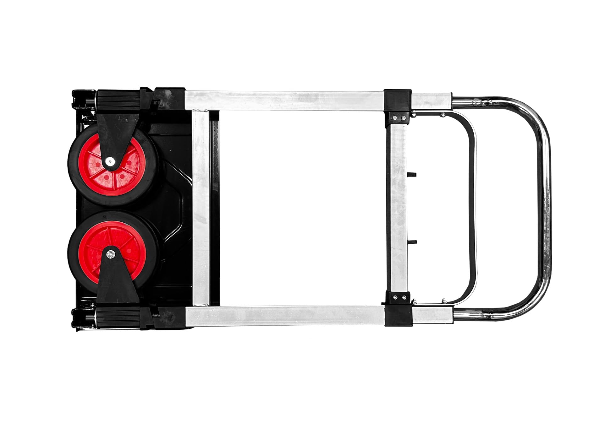 Carrello pieghevole in alluminio di alta qualità – Portata 90 kg – Manico regolabile in altezza – Pneumatico in gomma pieno – Superficie di carico pieghevole/carrello/carrello