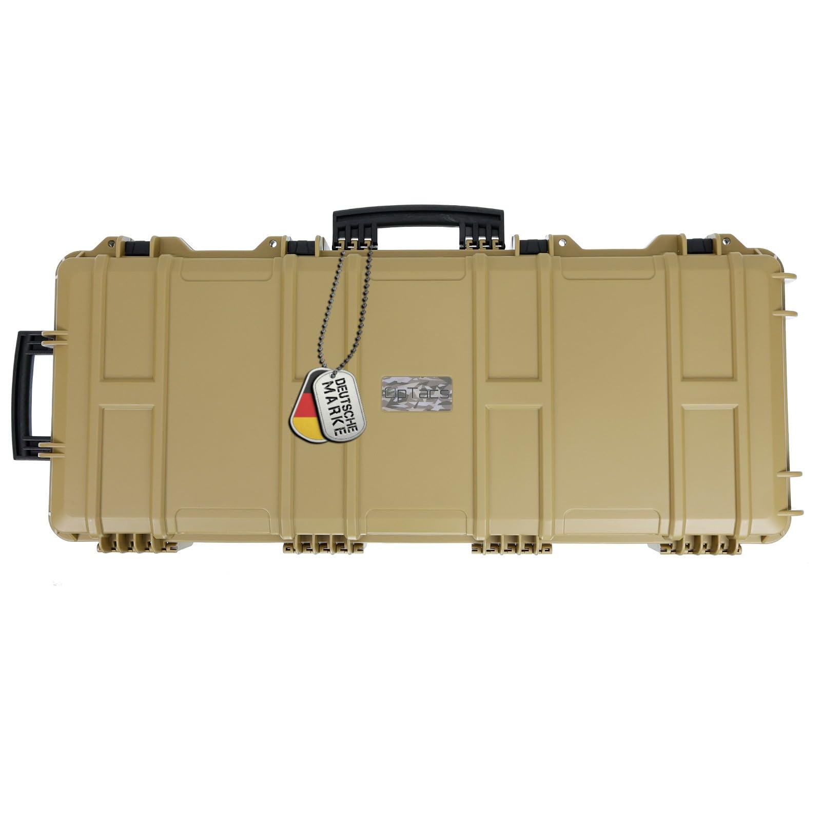 OpTacs Waffenkoffer - Medium 97,8x42x17,5cm Stabiler Koffer für Langwaffen und Ausrüstung, wasserdicht, Hartschalenkoffer mit Schaumstoffpolsterung Rasterschaumstoff