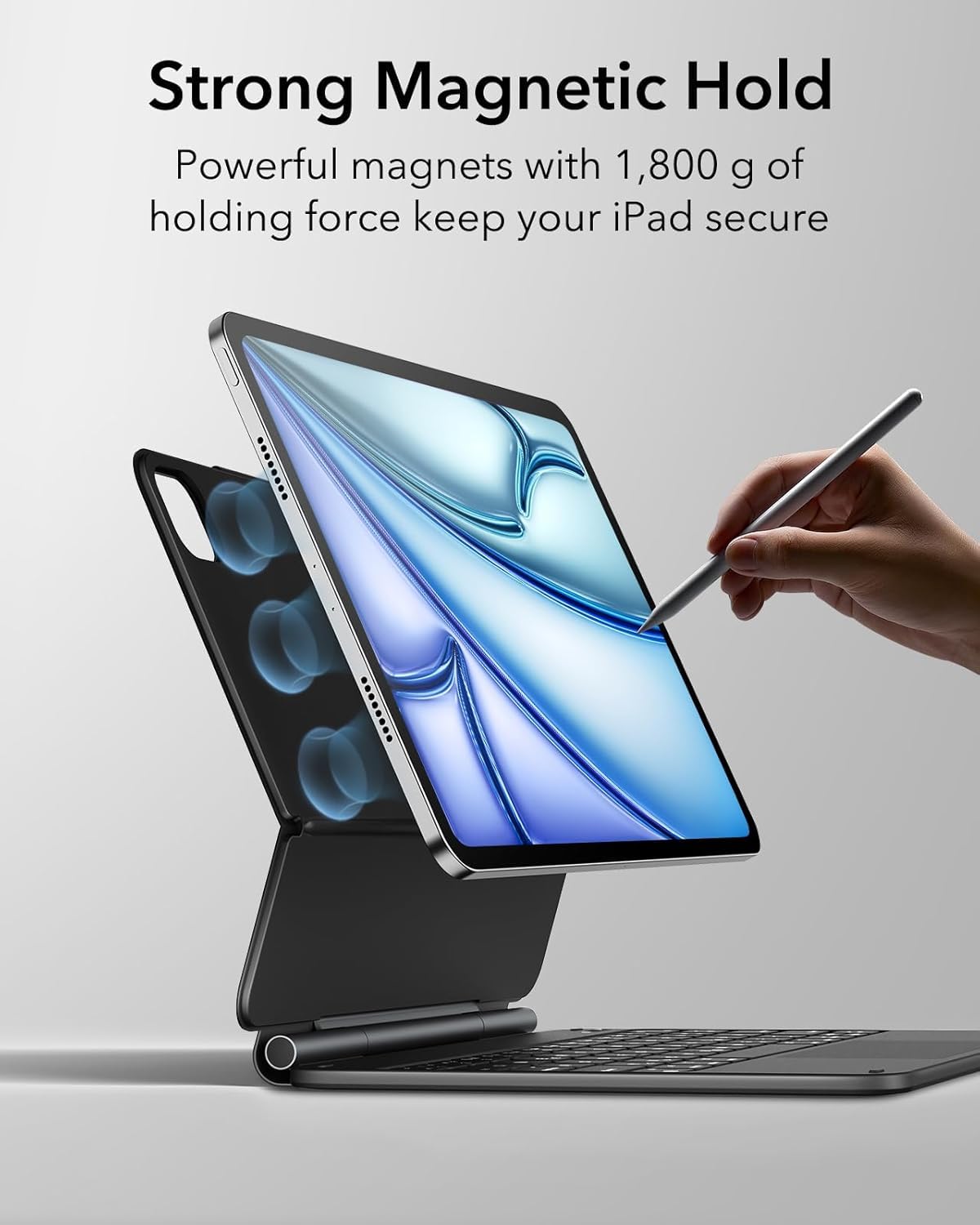 iPad Air 13 Inch Case Keyboard(M2, 2024) iPad Pro 12.9 inch (3/4/5
