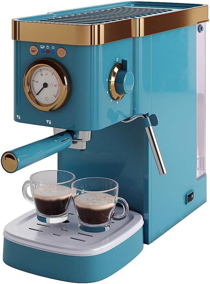 deluxe semi-automatic espresso coffee maker with steam milk frother