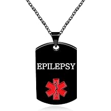 Custom Laser Engraved Medical ID Necklace, Waterproof Stainless Steel Medical Alert Pendant for Daily and Outdoor Use
