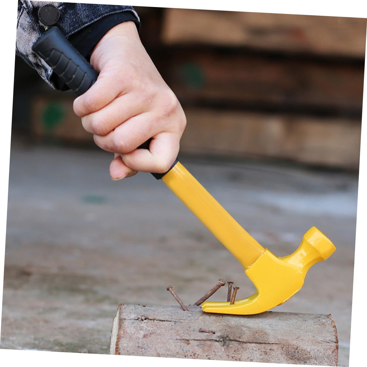 Alipis Claw Hammer Steel Handle Carpenter Nailing Hammer with Woodworking Claw and Nail Remover, 0.8 Lb Multifunctional Fixing Tool for Home and Construction Use