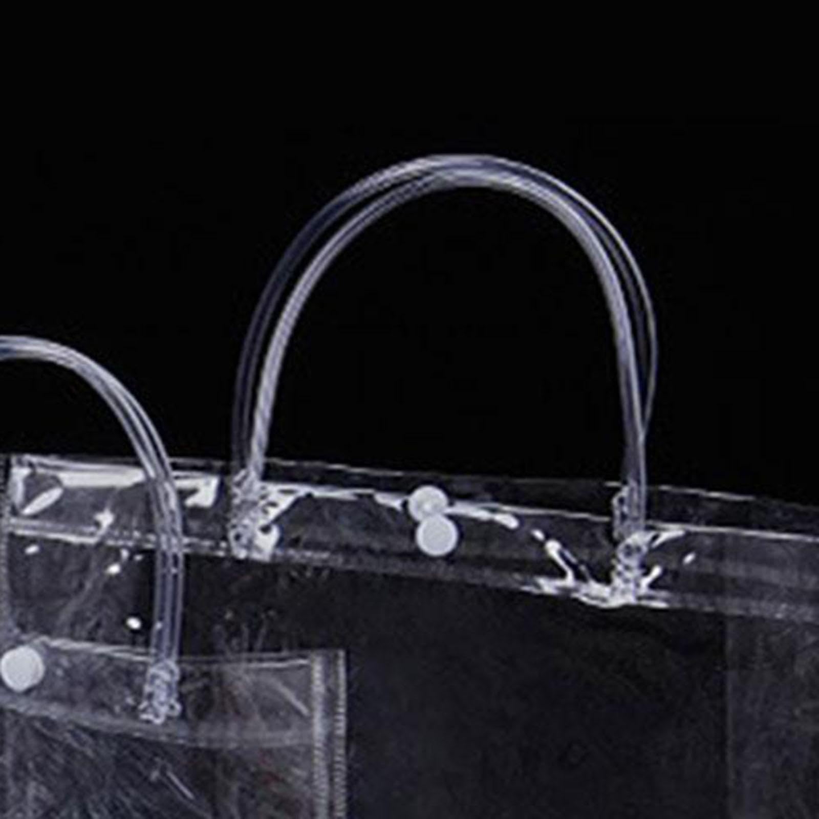 Generic 50 Stück Geschenktaschen Transparente Geschenkverpackung Mini Taschen mit Griff Handlich PVC Beutel für Kindergeburtstag Ho, Höhe 15cm