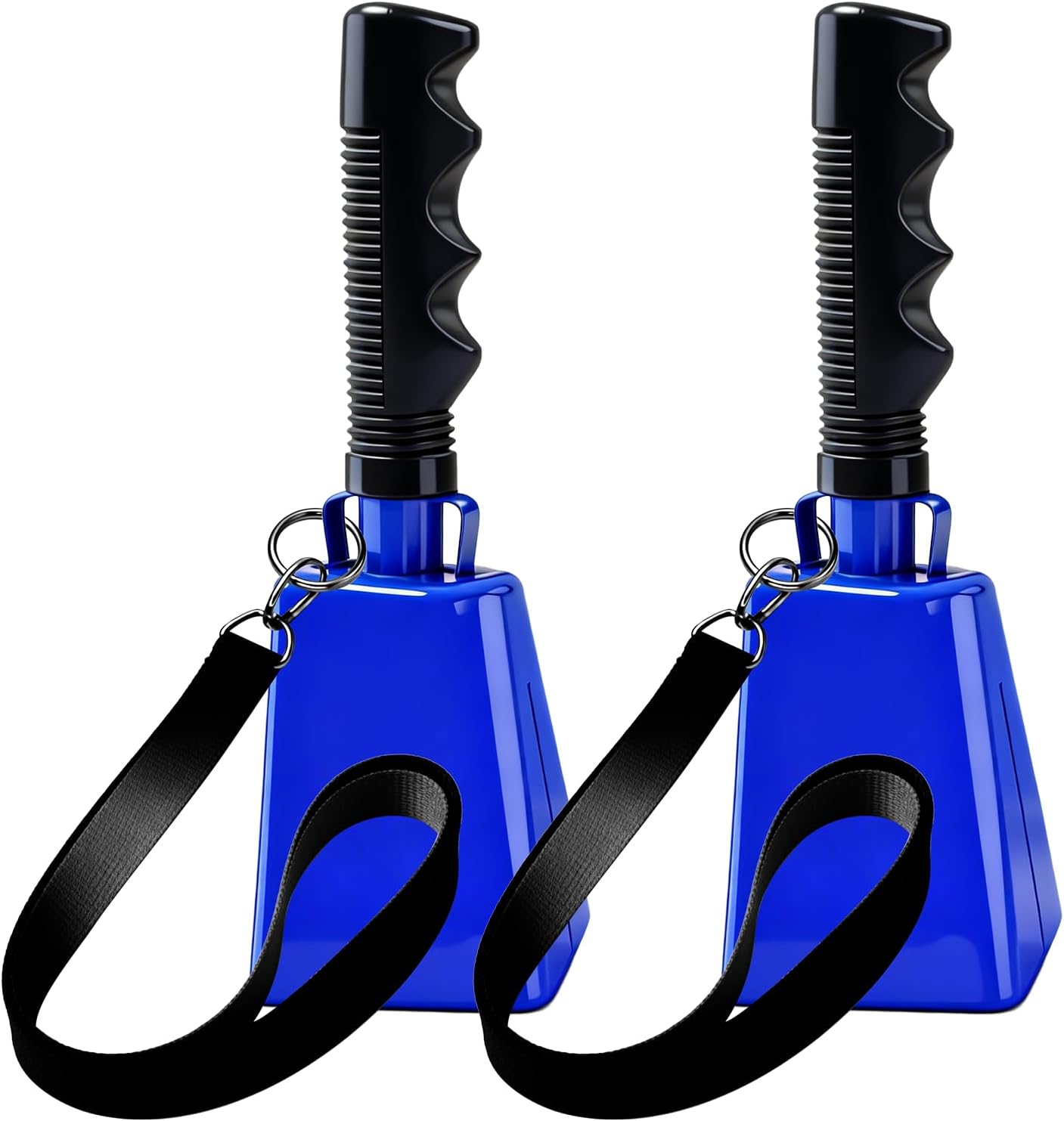 Cow Bell, 2PCS Cheering Cowbells for Sporting Events, 10 Inch Large Cow Bells Noise Makers, Metal Cowbell Instrument with Ergonomic Handle for Football Games, Parties, Graduations, Farm Ranch