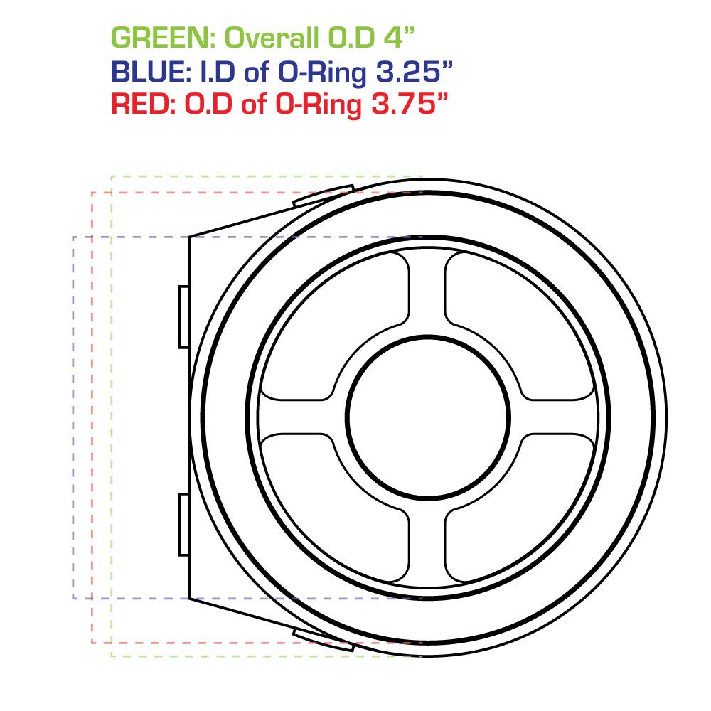 Buy GlowShift Oil Filter Sandwich Adapter Compatible with Chevrolet