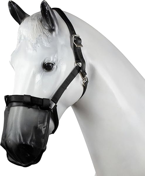 HEEPDD Red para Nariz de Caballo, con Orejas para Montar Al Aire Libre y Uso Diario Red para Nariz de Caballo de Gran Tamaño, Cubierta de Malla de Nailon para la Cara del Nan Suministros para - 3