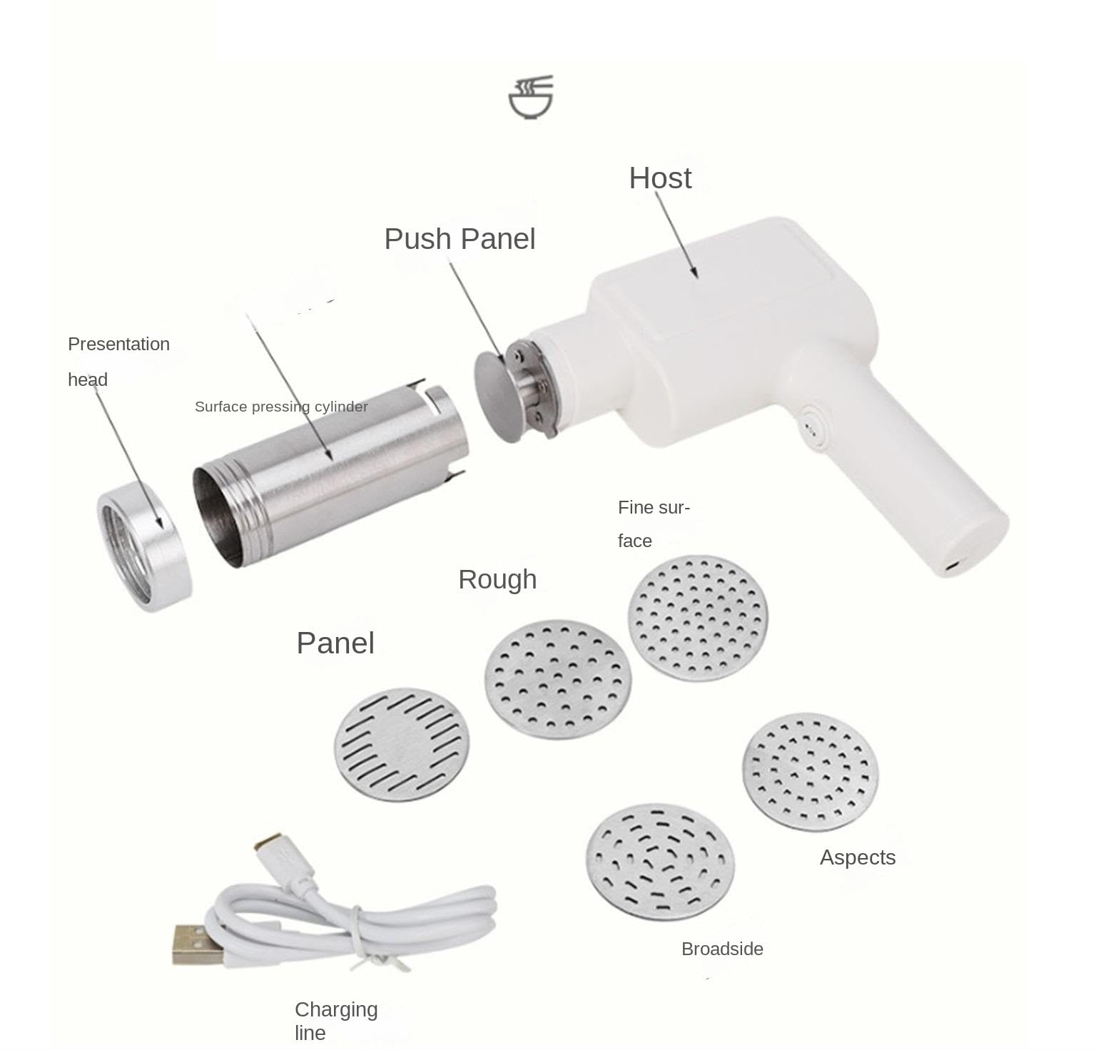 Máquina para Hacer Pasta Máquina para Hacer Pasta Máquina eléctrica para Hacer Pasta Rodillo de Fideos de Mano Fabricación de Fideos de Acero Inoxidable para Hacer Fideos