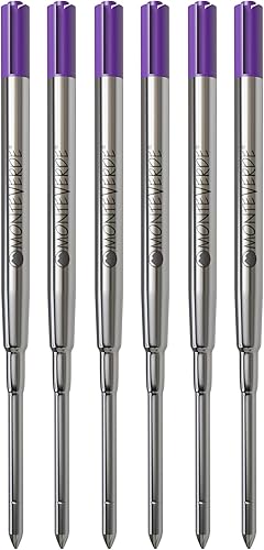 Vista 13 de Monteverde Repuesto de bolígrafo para adaptarse a bolígrafos Sheaffer, punta media, rollo suave, negro, 2 por paquete (S132BK) Negro -,Rojo