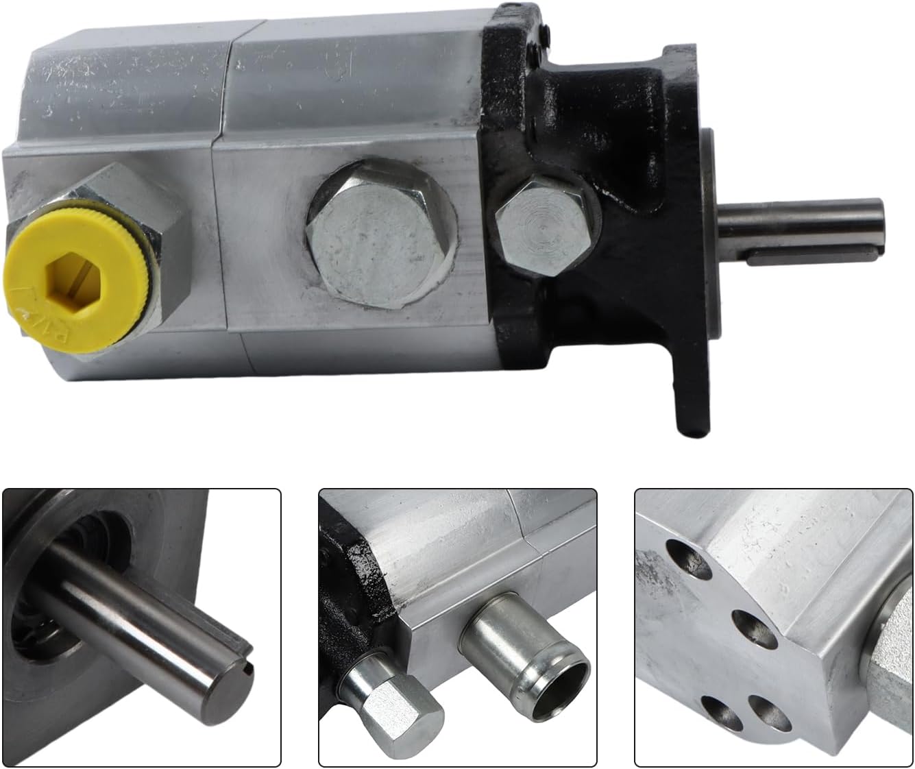 13GPM 2-Stage Hydraulic Log Splitter Pump, 2-Carrier Maximum Flow Rate: 13 GPM Rated/Maximum Speed: 3,600 RPM, 1/8" Keyed Shaft,For use on log splitters from 5 to 35 tons