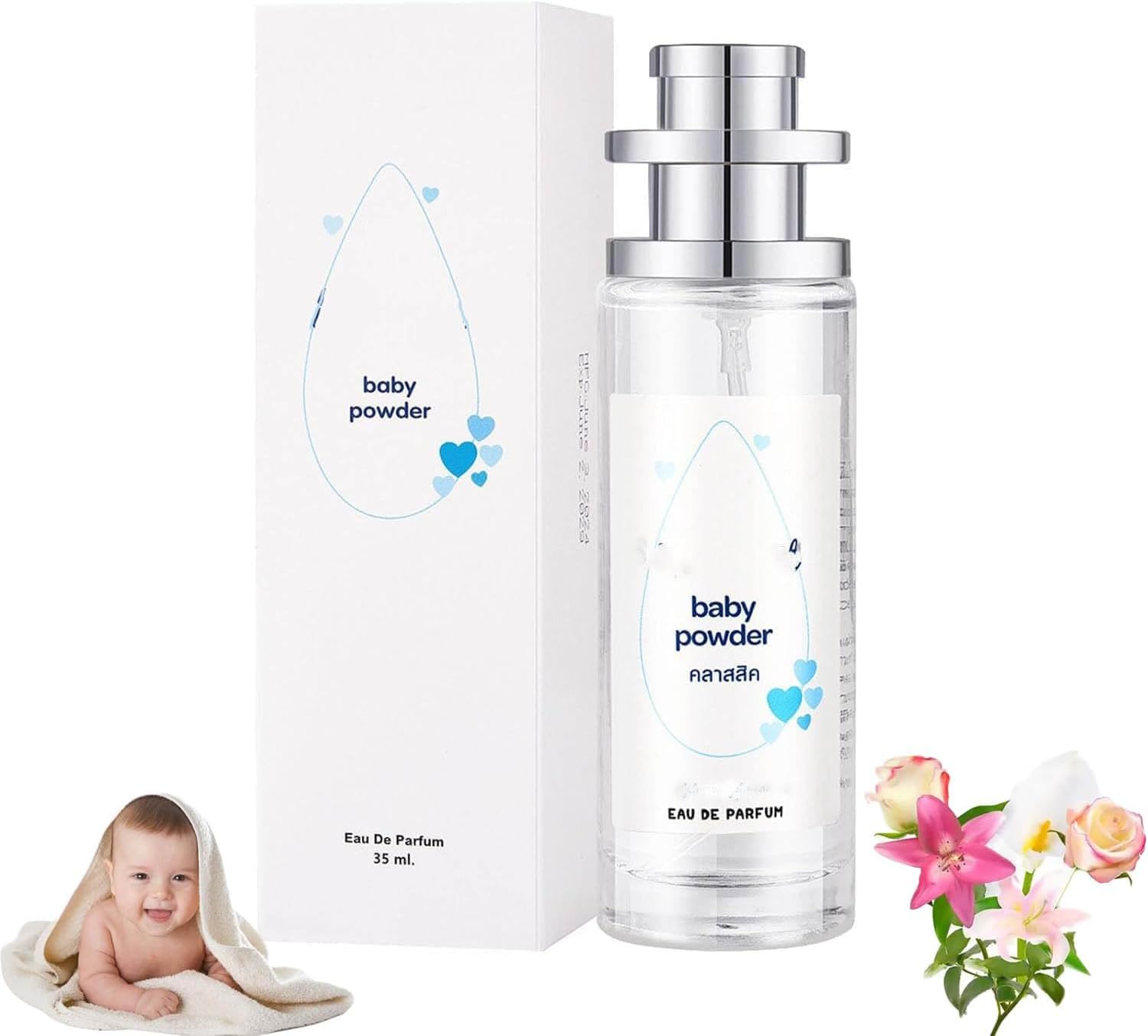 Original | Long Lasting Baby Powder Fragrances, Fresh and Light Scent Baby Tower Perfume, Long-lasting Moisture & Fragrance - Gift for Women Gentle Baby Powder & Floral Notes 35ml 2026