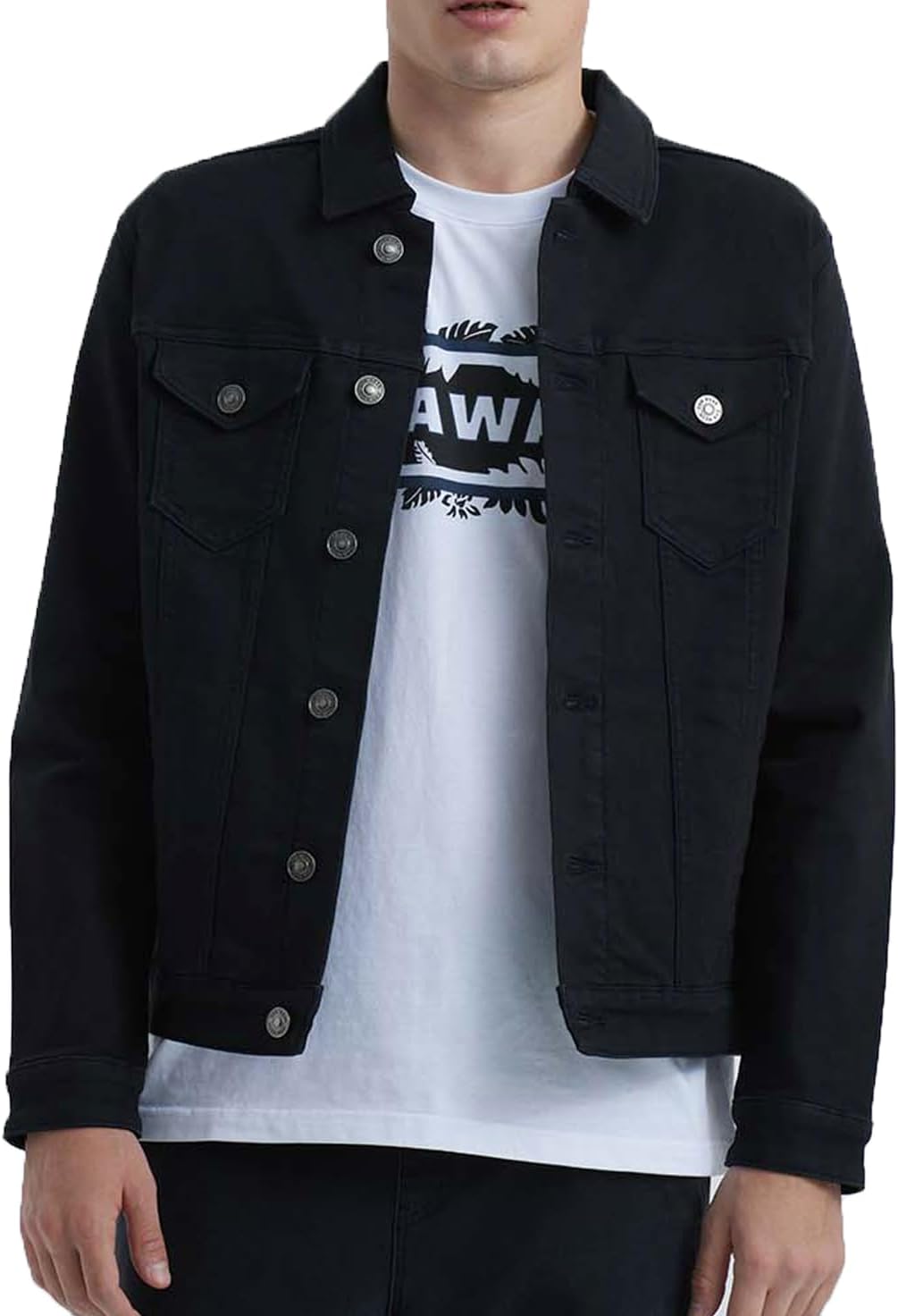 FASHIONSPARK Men’s Rugged Wear Button Down Denim Jacket Fashion, Classic Long Sleeve Jean Jacket - Image 4