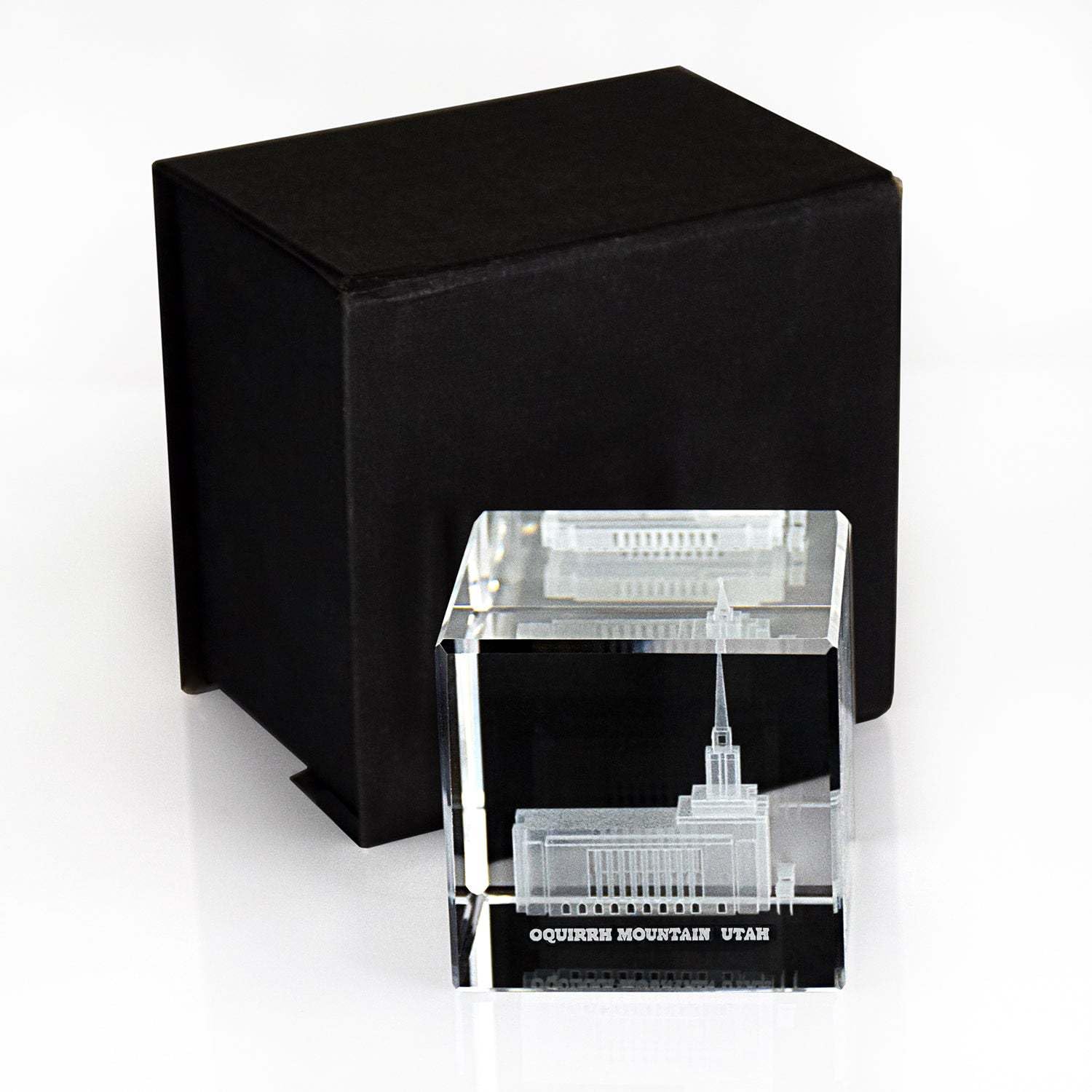 Presse-papier temple en cristal Oquirrh Mountain cadeau chrétien pour bureau