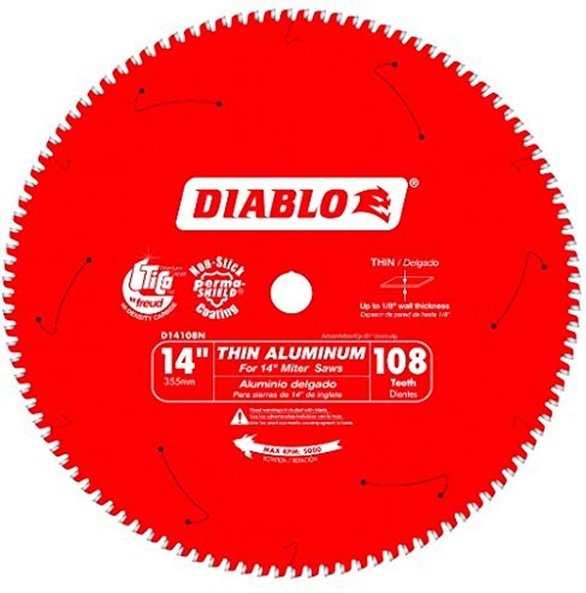 Scie circulaire Diablo 14 x 108 Freud disque de tronçonnage alésage 1