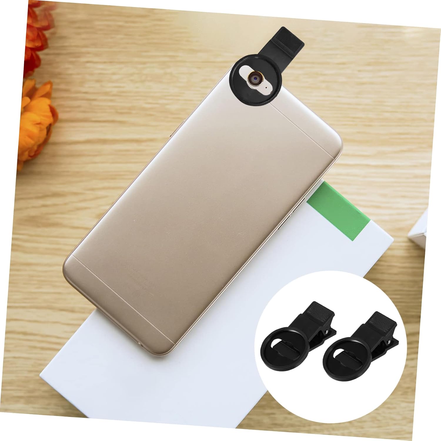 CHILDWEET 2Pcs Mobile Phone Camera Lens Clips for Photography Compatible with Various Special Effects Lenses Durable and Non Slip Design for Enhanced Mobile Photography