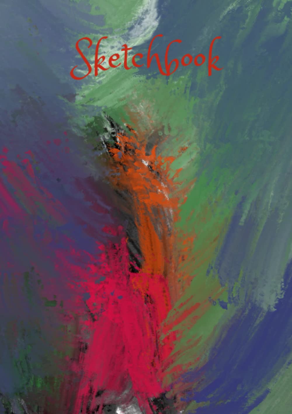 A5 Oil brushed art Sketchbook 120 pages: Outlined blank paper