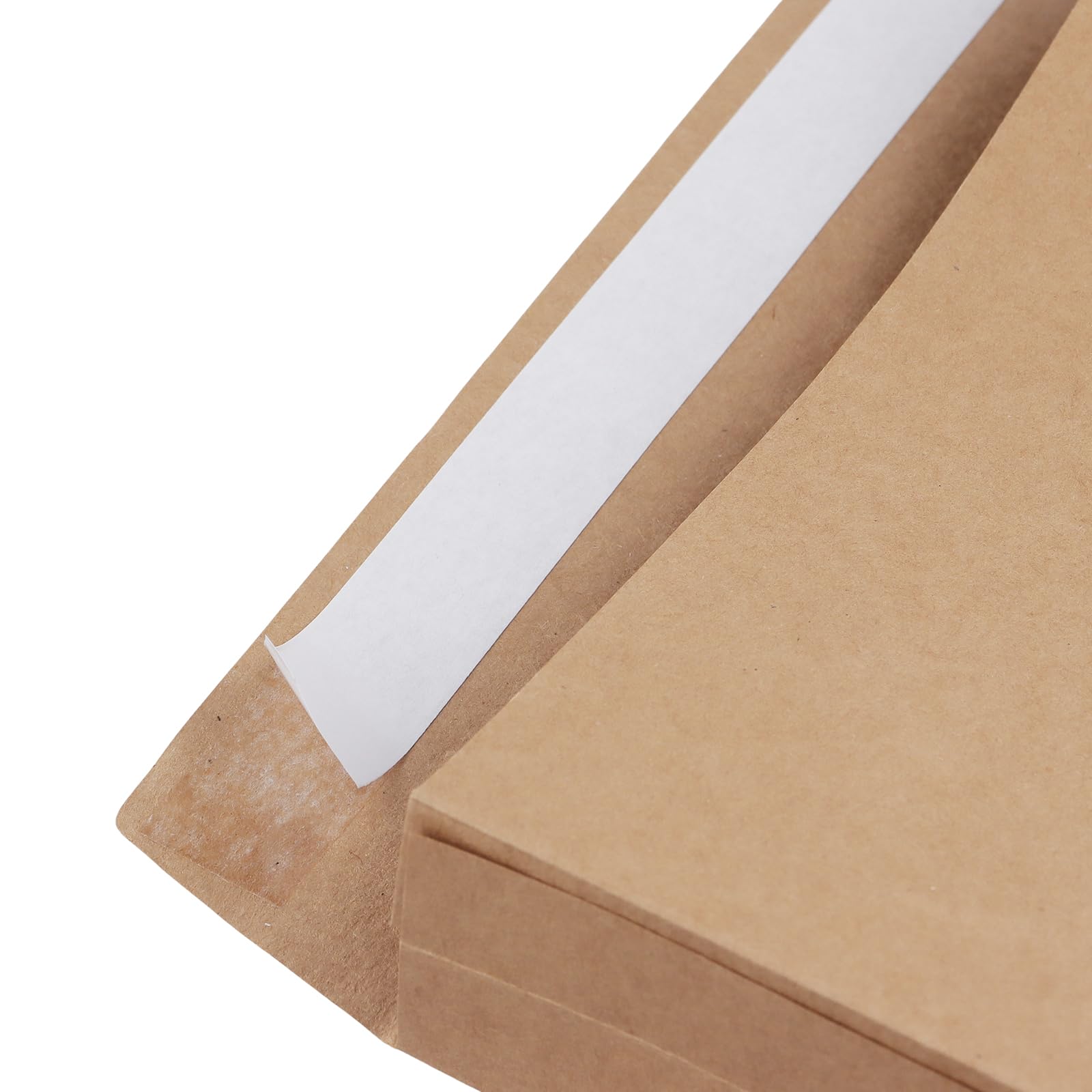 SOUJAP Lot de 50 enveloppes à soufflet A4 en kraft avec fermeture autocollante pour documents, photos, archives, 40 mm d'épaisseur, marron