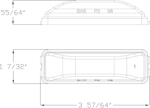 Miniatura 5 de Lumitronics, luz LED de posiciónmarcador sellada, línea fina, Ambar