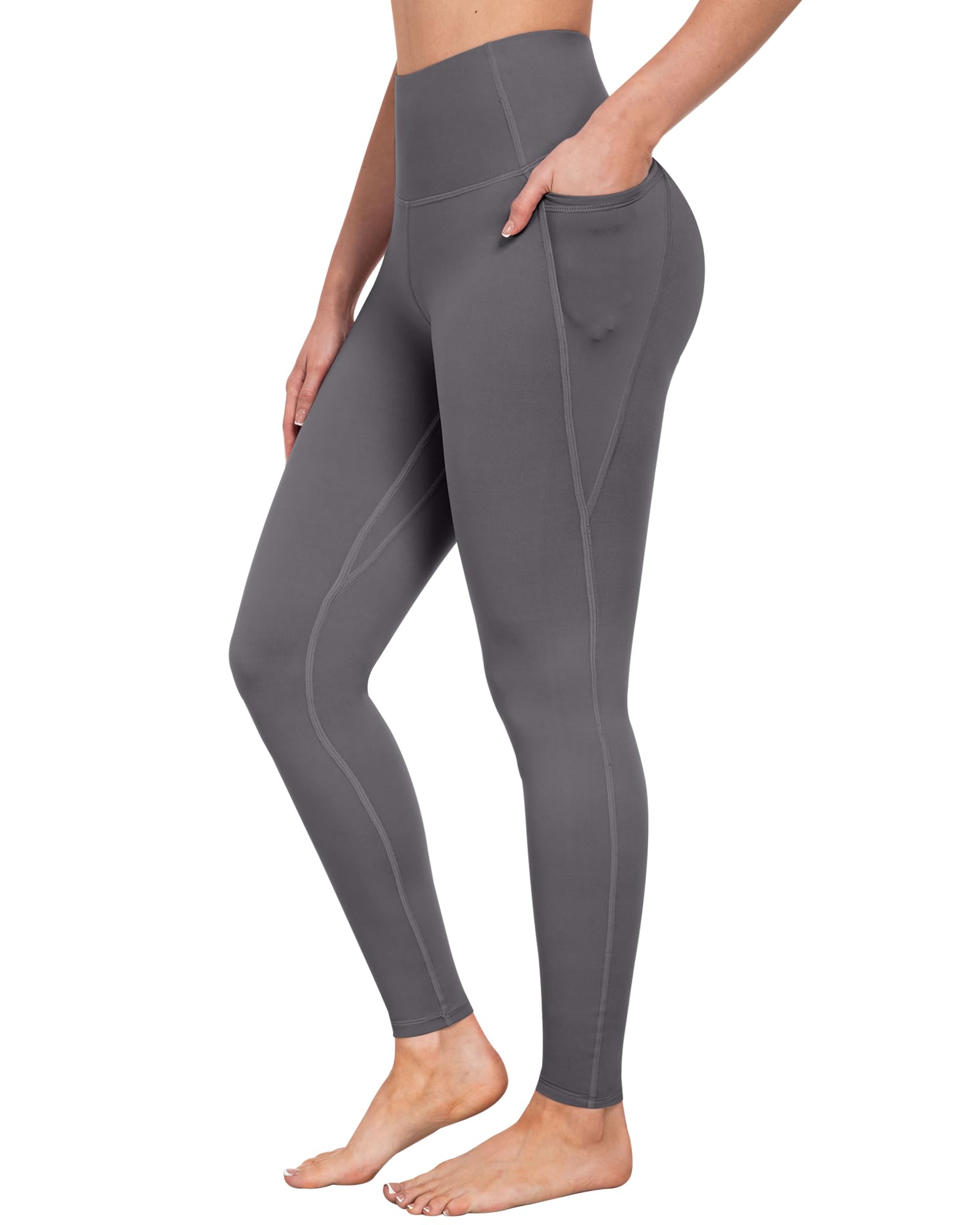 Leggings con bolsillos para mujer, control de abdomen, cintura alta, suaves, para entrenamiento, atletismo, correr, yoga, gimnasio — view 10