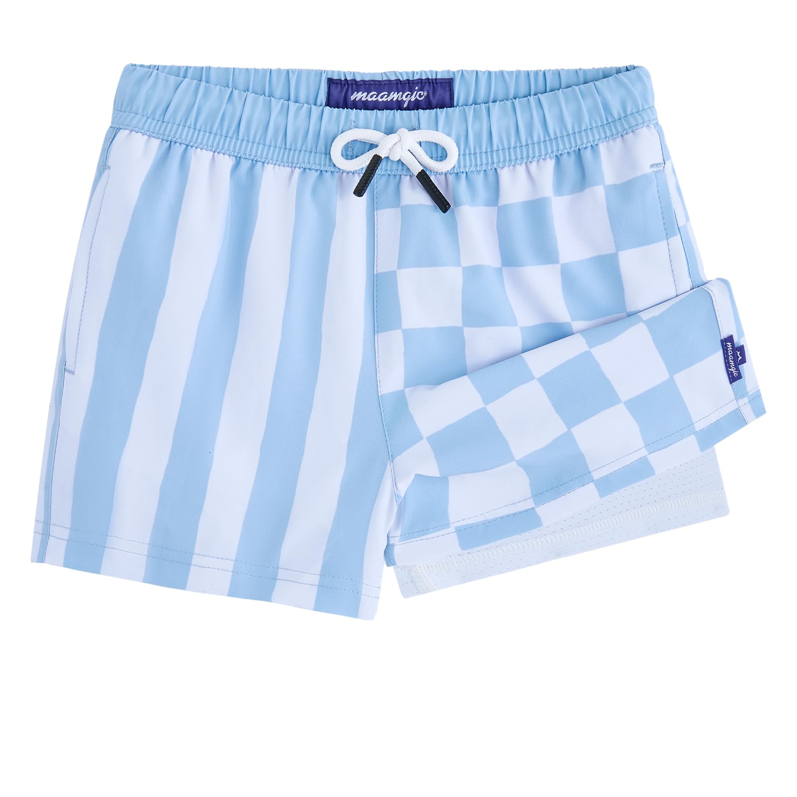 maamgic Pantaloncini da Bagno Ragazzi Bambini a Compressione ad Asciugatura Rapida Corti Boardshorts con Tasche Coulisse Regolabile Spiaggia Sport