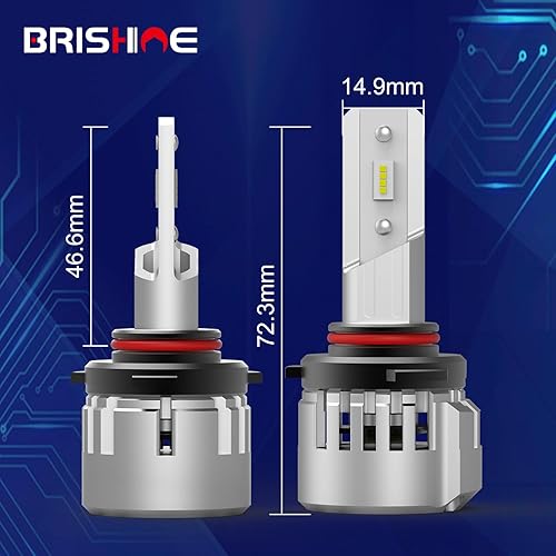 Miniatura 6 de BRISHINE Bombillas LED 9006 HB4 para faros delanteros, 24000 lúmenes, 600% más brillantes, 6500 K, luz blanca fría, bombillas LED de haz alto y