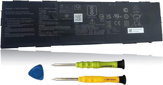 C31N2205 Laptop Battery Replacement for Asus ExpertBook B3 B3404CVF Chromebook Vibe CX34 Flip CX3401FBA Series 0B200-04010000 0B20004010000 63Wh 5260mAh 11.61V