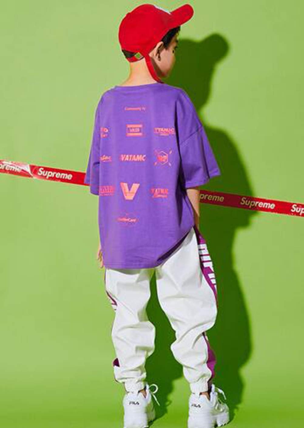 キッズ ダンス 衣装 セットアップ 男の子 女の子 トップス＋パンツ ロングパンツ ロング丈 ２点セット 長袖 男女兼用 ガールズ