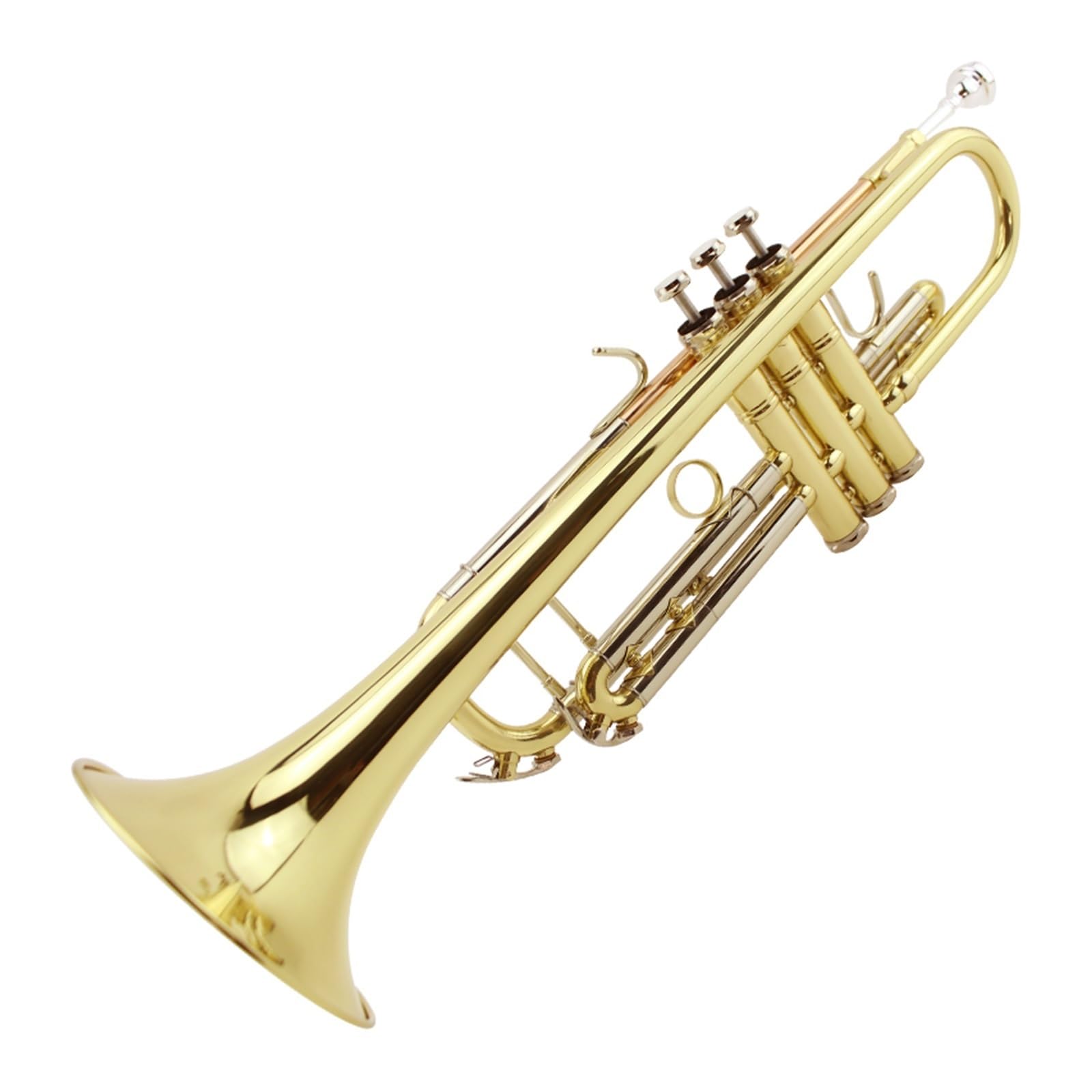 trąbka instrument Trąbka mosiężna trójkolorowa w kolorze B-dur dla początkujących, którzy chcą grać profesjonalnie