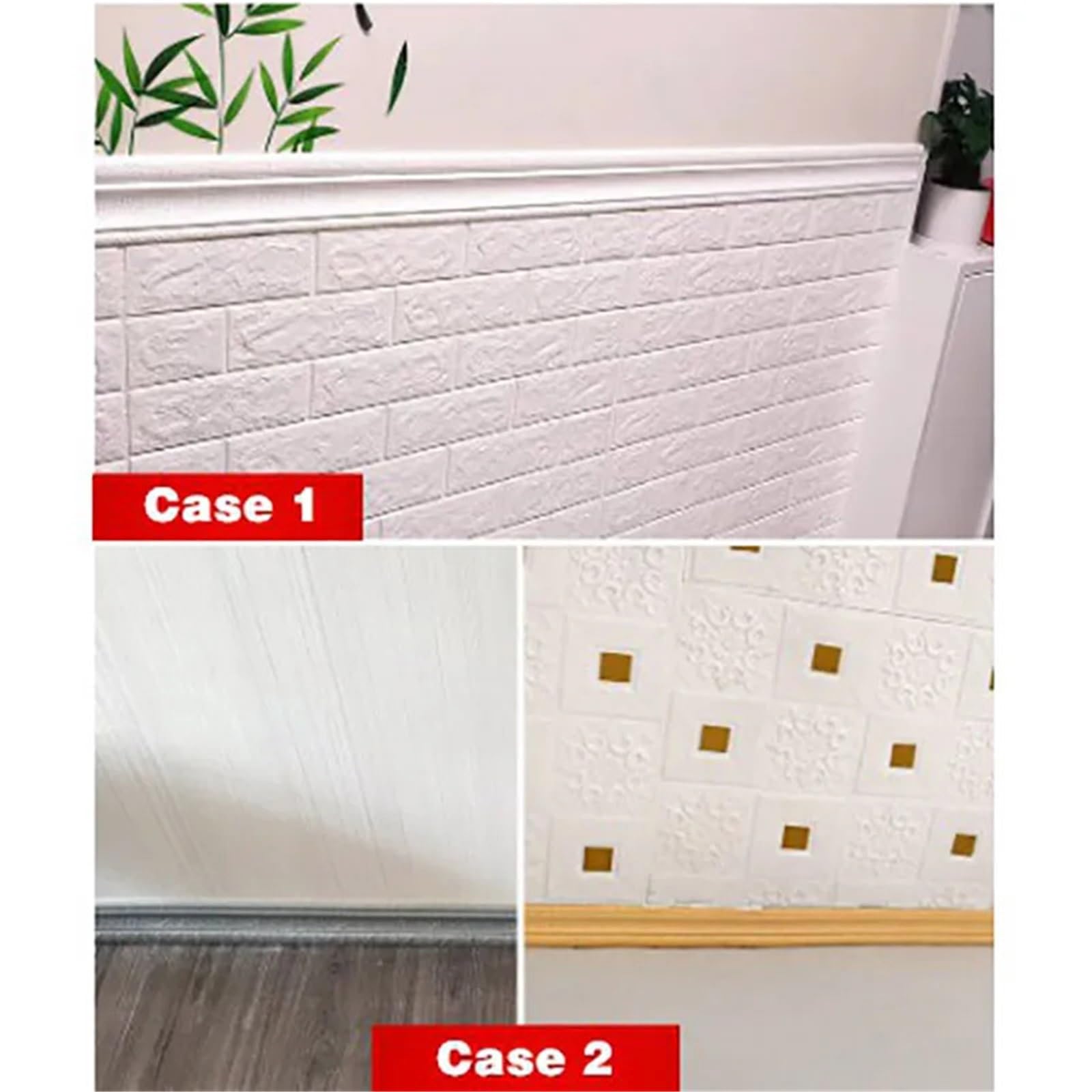 Cenefas Decorativas Adhesivas Papel tapiz autoadhesivo impermeable for rodapié de 2,3 m x 8cm, pegatinas pared del dormitorio for sala estar(Sliver,5Pcs 2.3mX8cm)