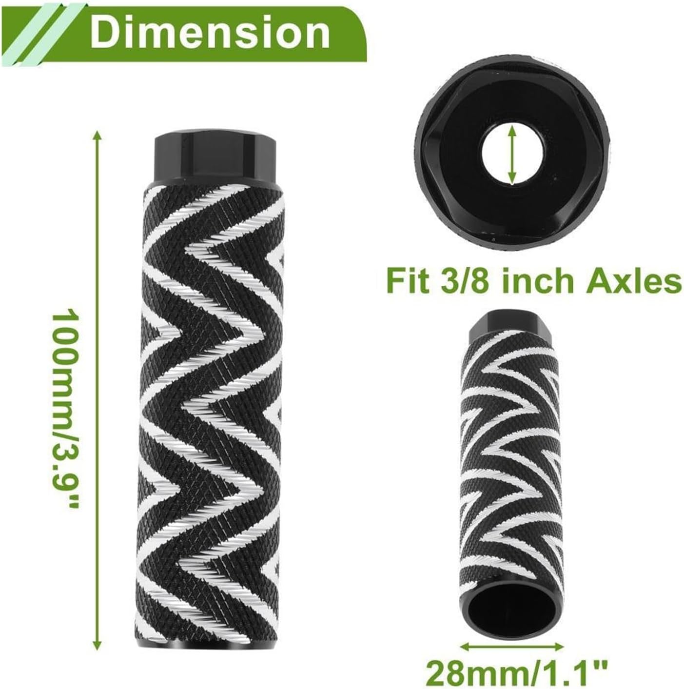 Bike Pegs Bike Pegs Aluminum Alloy Anti-Skid Lead Foot Rest for BMX Fit 3/8'' Axle Footrest-Lever Bicycle Accessories