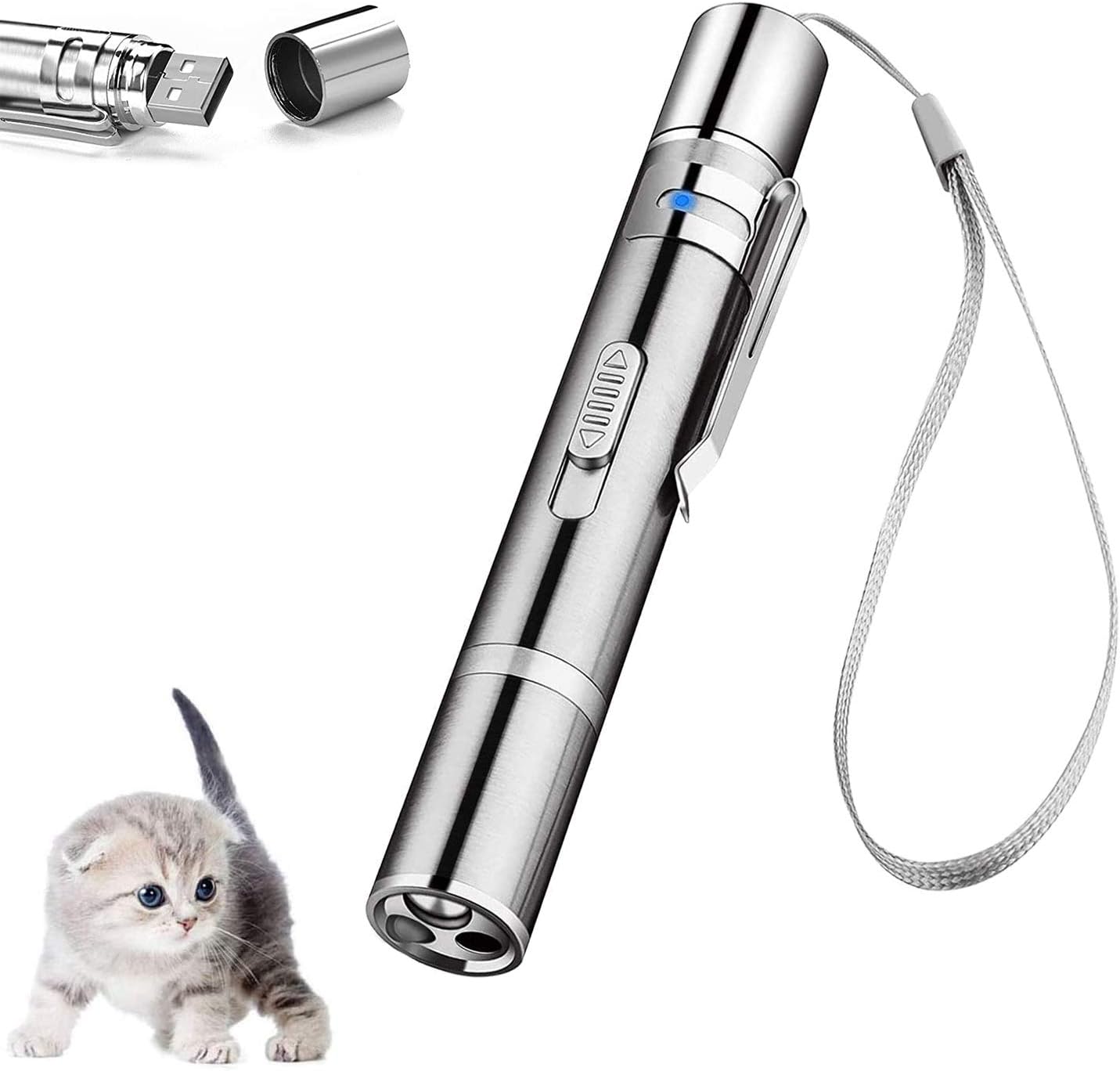 Cat Toys Red Pointer for Indoor Cats Exercise and Play, Cat Interactive Chase Toy to Keep Cat Busy and Happy