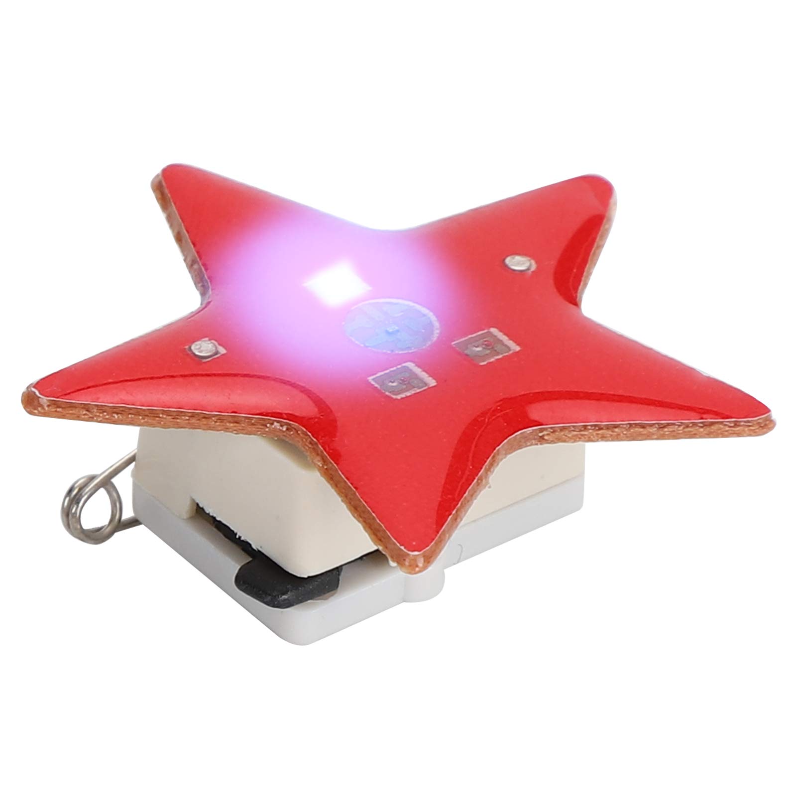 Jeanoko Estrella de Cinco Puntas Intermitente LED Broche Pin Broches de Navidad Artesanía de Bricolaje para Regalos de Fiesta Regalo para niños Decoración de Ropa