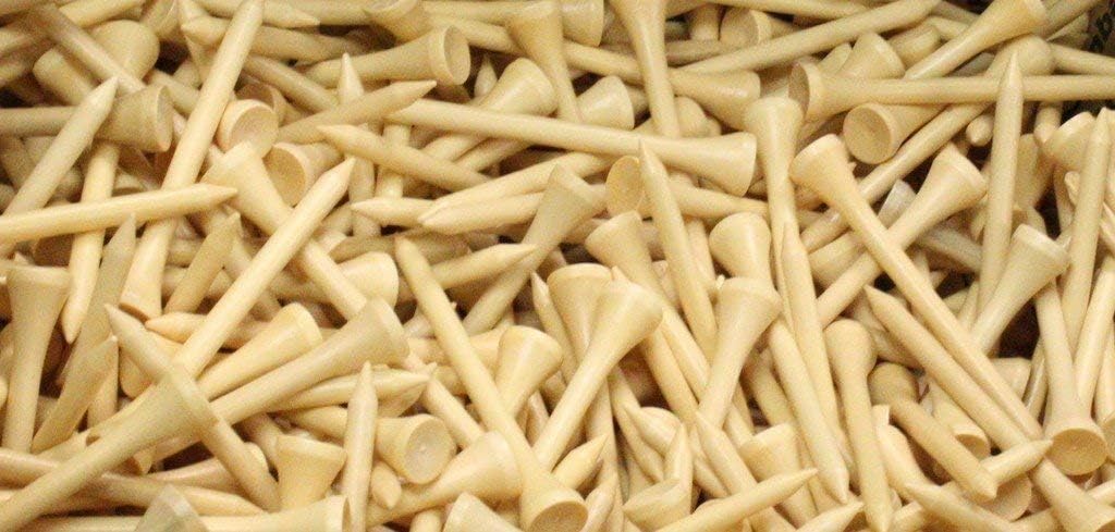 1000-3 1/4" Natural Seamless Golf Tees by JP Lann