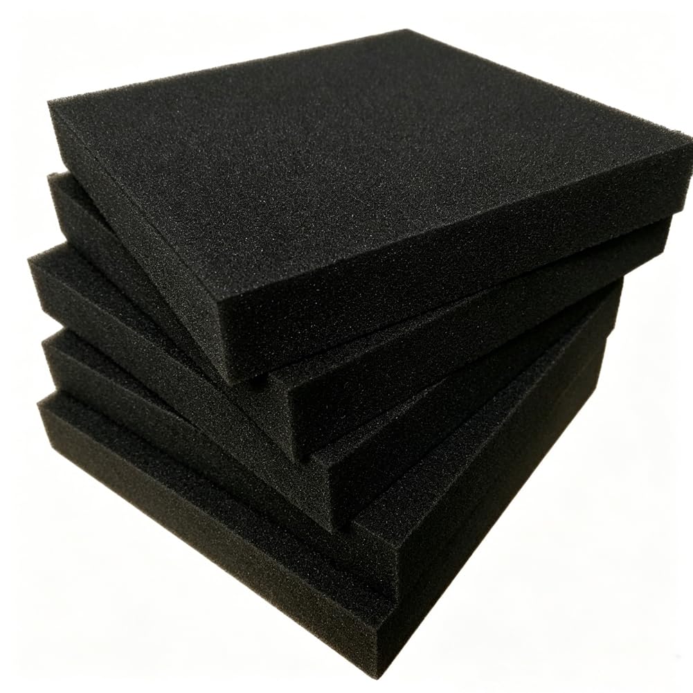 Espuma de alta densidad negra para cojines de silla y asientos a medida 60x60,8 cm