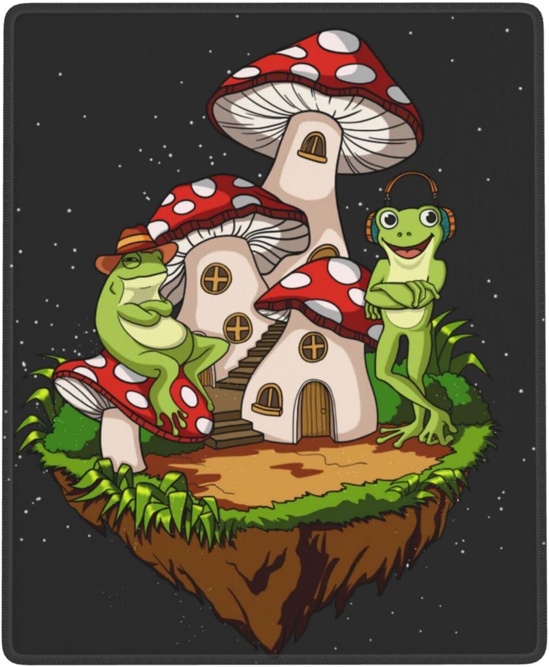 Alfombrilla antideslizante para mouse con borde cosido, base de goma para laptop, trabajo y hogar, 7 x 9 pulgadas