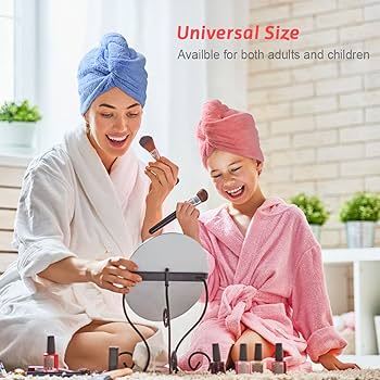 ACWOO Hair Turban Towel, 3 Pack Hair Dry Cap, Soft Icrofiber Hair