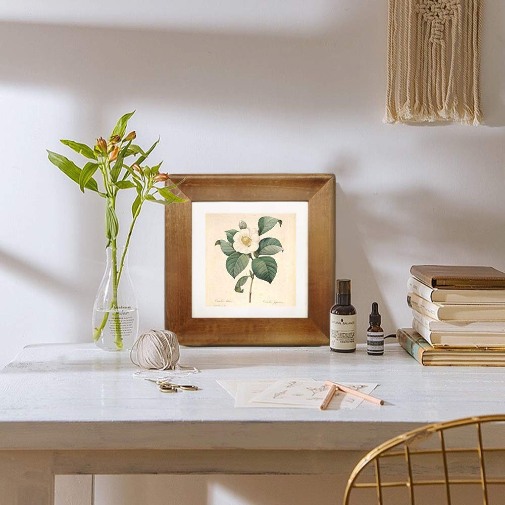 Amazon.co.jp: icheesday 10x10 木製写真フレーム、素朴な正方形フォト