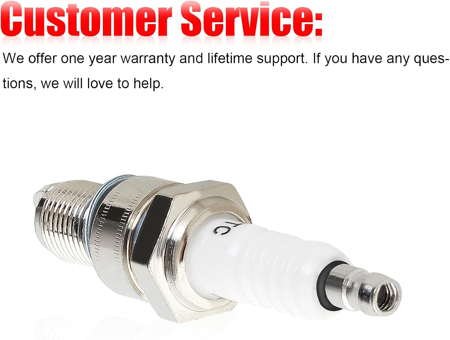 Spark Plug F7TC for GX120 GX160 GX200 GX240 GX270 GX340 GX390 Generator Lawnmower Tractor Rototiller Water Pump Go Kart Mini Bike Tillage Polishing Machine 188F 190F Pack of 10