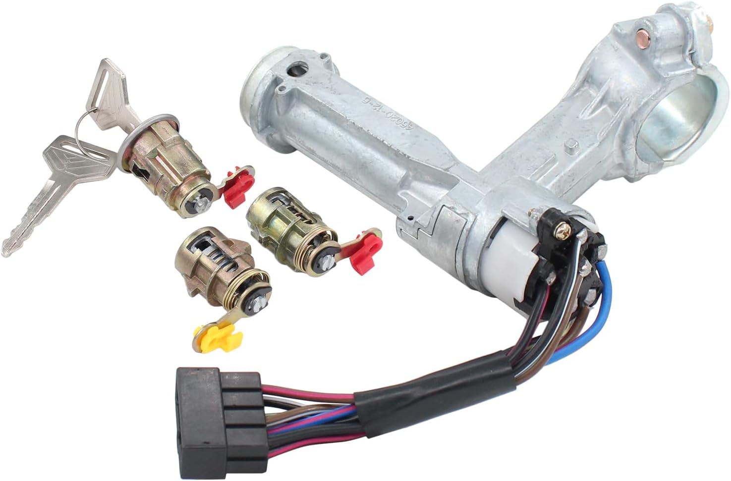 MOTOKU Ignition Switch Assembly and Door Lock Cylinder Set for Toyota Corolla 1987-1992