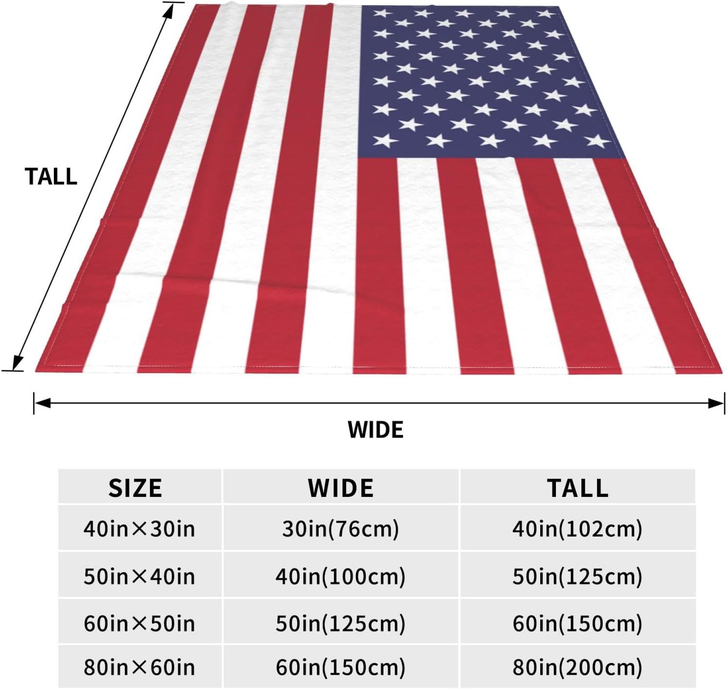 American Flag United States Throw Blanket for Men, Flannel Blankets Decor for Couch Bed Sofa Travelling Camping Car, for Birthday Christmas, Soft Cozy Lightweight Blanket 40x50 Inch - Image 5