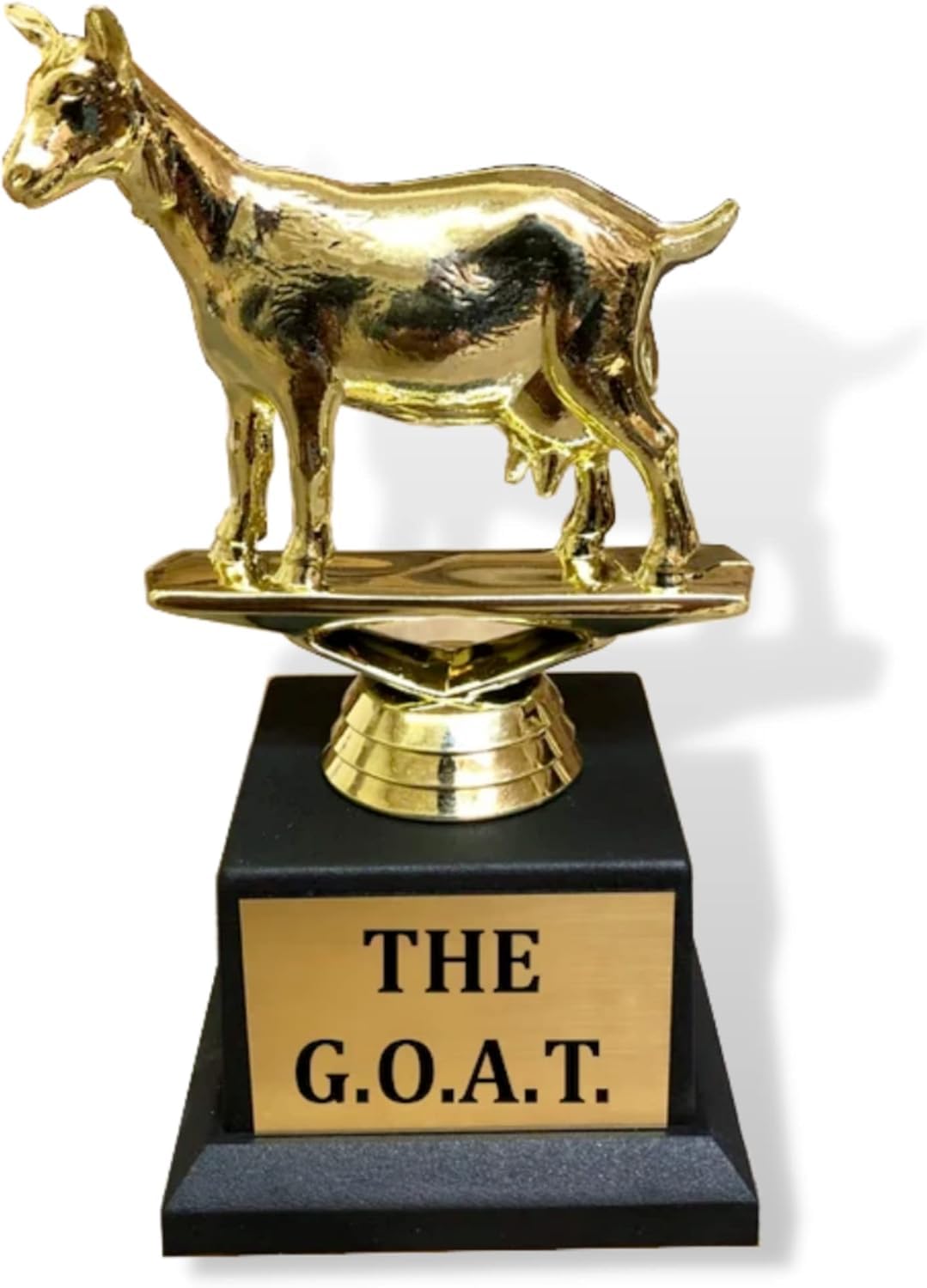 Goat Trophy Award | Engraved G.O.A.T. Greatest of All Time Trophy | Funny Recognition Gift for Coworkers, Boss & Friends Custom Engraving Included