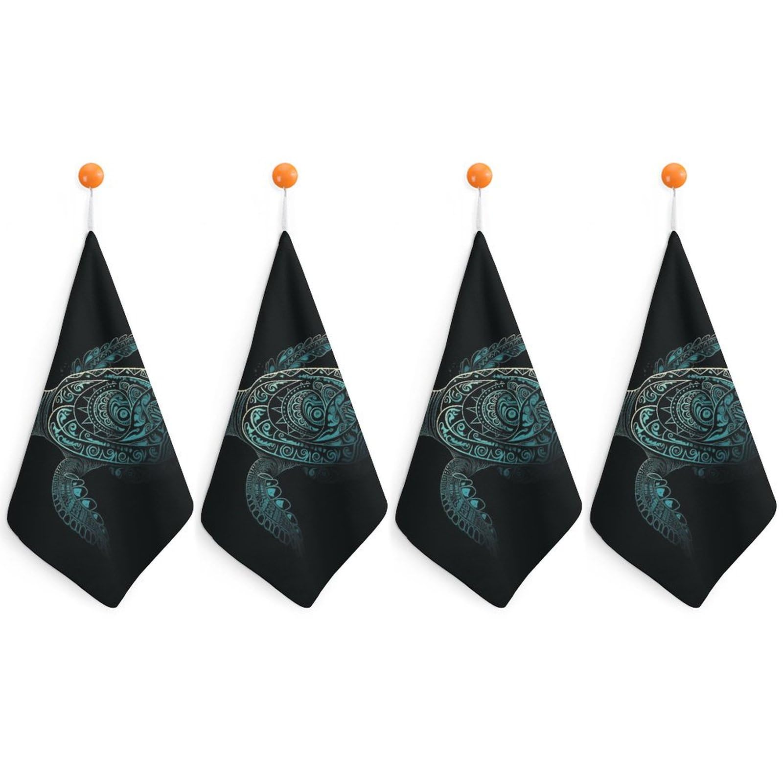 Essuie-mains microfibre tortue de mer lot de 4 absorbants et doux pour votre quotidien
