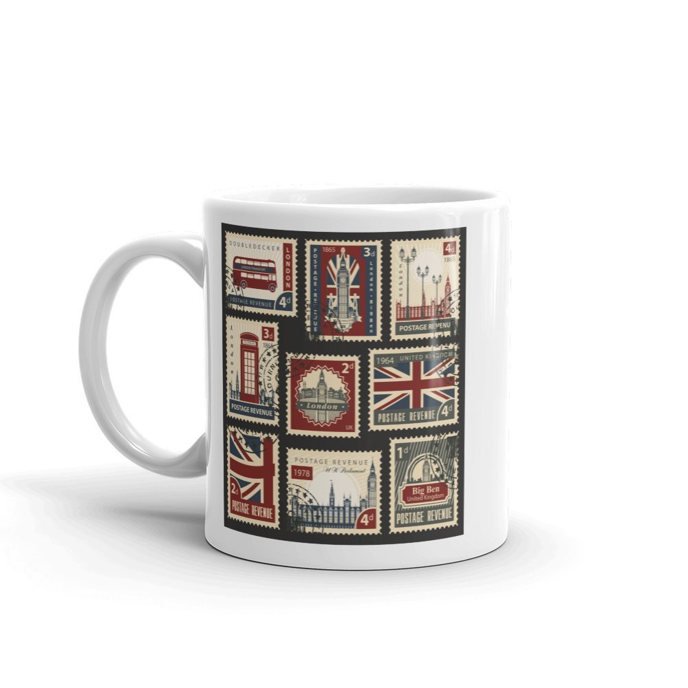 United Kingdom Postage Stamps 10oz Coffee Tea Mug #7255