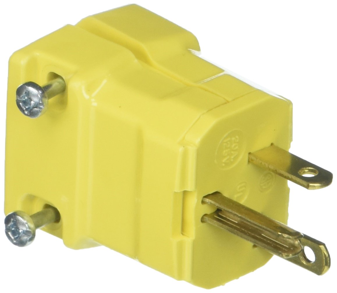 Hubbell Wiring Device-Kellems HBL5965VY Plug, 5-15P, 15A, 125V,YELLOW