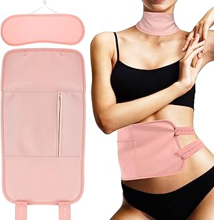 Fantasyon Castor Oil Pack Wrap for Waist and Thyroid Neck, Reusable Castor Oil Pack for Liver Detox, Castor Oil Pack with Storage Bag for Insomnia Constipation Inflammation (Oil not Included)