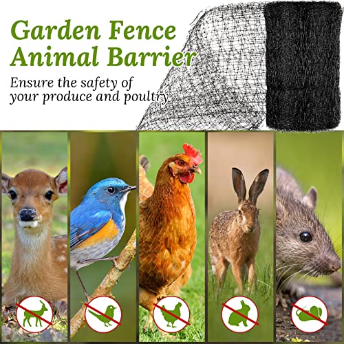 Windyun 6 Pack Deer Bird Fence Netting For Garden 7 X 100 Feet Chicken Poultry Netting Black Netting With 300 Pcs Cable Ties For Protection Fruit Trees Vegetables Plants From Animals #TOP1