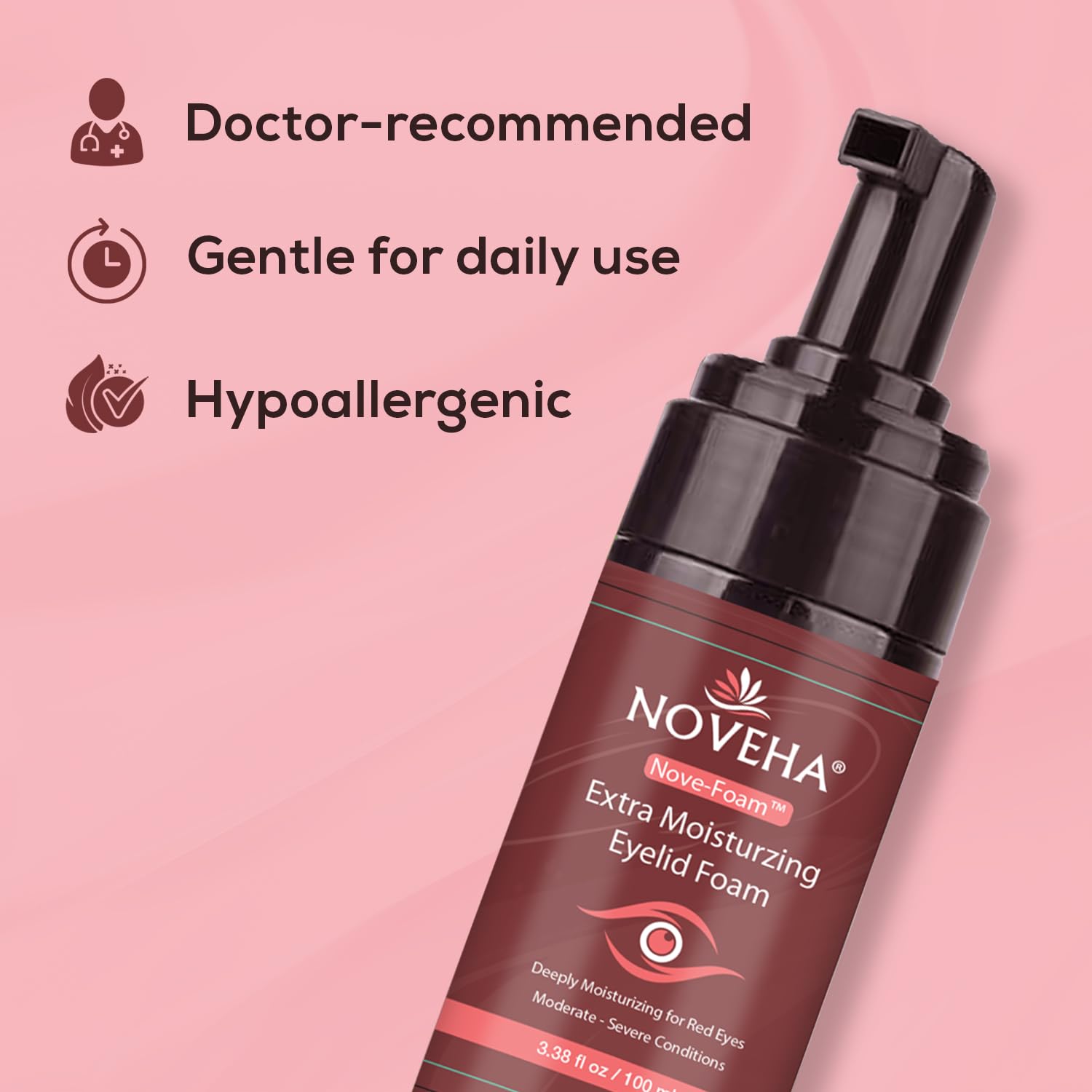 Amazon.com: NOVEHA Extra Nove Eyelid Foaming Cleanser | Daily